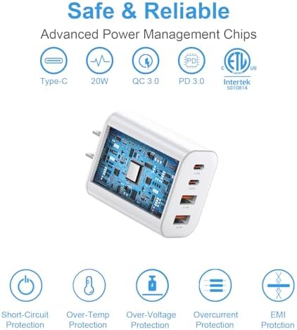 Compact 40 W Dual Port USB C Charger Block – Rapid Charge Cube for i Phone 11-16 Pro Max, i Pad, Samsung & More – Stylish Yellow Power Delivery & Quick Charge Technology for Ultimate Travel Convenience and Device Compatibility