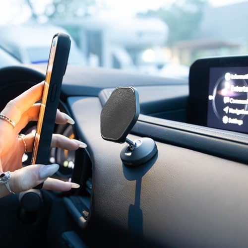 Elevate Your Driving Experience with the Smartish Mag Safe Car Mount – Mountaineer | Premium Magnetic Phone Holder for i Phone 16/15/14/13/12 | Extra Strength Adhesive for Secure Dashboard Mounting | Stylish Beige Design with 360-Degree Rotation for Optimal Viewing | Perfect Accessory for Seamless Connectivity and Navigation