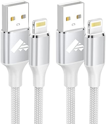 Aioneus 1 ft Apple Certified Lightning Cable – High-Speed USB A to Lightning Charger for i Phone 14/13/12/11 Pro Max/XR/XS/8/7 Plus/6/SE – Durable Nylon Braided Design for Tangle-Free Portability and Enhanced Charging Efficiency