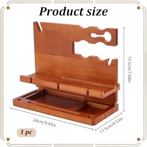 Premium Wood Phone Docking Station Organizer – Multifunctional Nightstand & Desk Accessory for Smartphones, Watches, and Wallets – Ideal Gift for Men on Anniversaries, Birthdays, or Father’s Day – Stylish Clutter-Free Design with Enhanced Device Compatibility