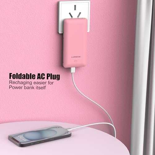 Compact 10000 m Ah Portable Charger with Built-In Cables and AC Wall Plug – Essential USB-C Power Bank for i Phones, Samsung Devices, and Tablets in Vibrant Green – Ultimate Travel Companion for Fast Charging and Universal Compatibility