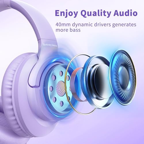 Versatile Over-Ear Wired Headphones with Integrated Microphone – Premium Sound Experience with Foldable Design and 4.9 ft Tangle-Free Nylon Cord – Perfect for Travel, Daily Use, and Multimedia Engagement (Black)