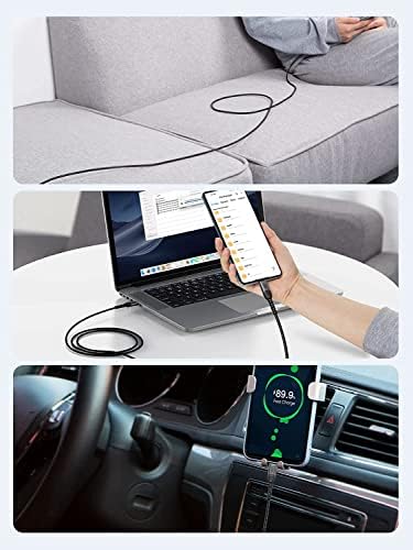 Compact USB C Cable Duo – 0.5 FT Braided Fast Charging Cables for Seamless Data Transfer | 3 A Power & 480 Mbps Speed | Ultimate Compatibility for Mac Book Air, Galaxy S22 Ultra, Stylus Pen, and More | Durable Design | Ideal for On-the-Go Connectivity