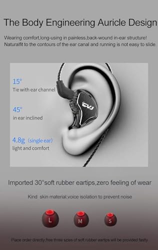 FEDAI CVJ CS8 Audiophile In-Ear Monitors – Hybrid Drivers with 3 BA & 1 Beryllium Dynamic Driver for Superior Sound Clarity – Detachable 2-Pin Cable IEMs in Elegant Blue (No Mic) – Ideal for Professionals and Music Lovers Seeking Unmatched Audio Experience