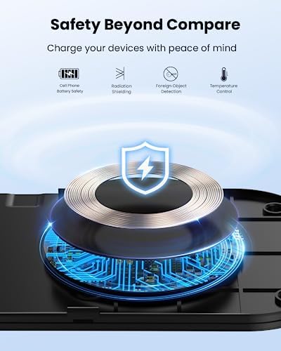 Dual Device Wireless Charging Pad – 10 W Max Fast Charger for i Phone 15/14/13/12/11 and Samsung S22/S21 – Compact & Efficient Multi-Device Charging Station with QC 24 W Adapter – Clutter-Free Power Solution for Everyday Use