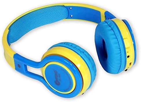 Vibrant Contixo KB-2600 Kids Bluetooth Headphones – Safe 85 d B Volume Limiting Over-Ear Design with Built-in Mic, FM Radio & Micro SD Slot – Portable Foldable Fun in Eye-Catching Green & Orange for Ultimate Audio Adventure