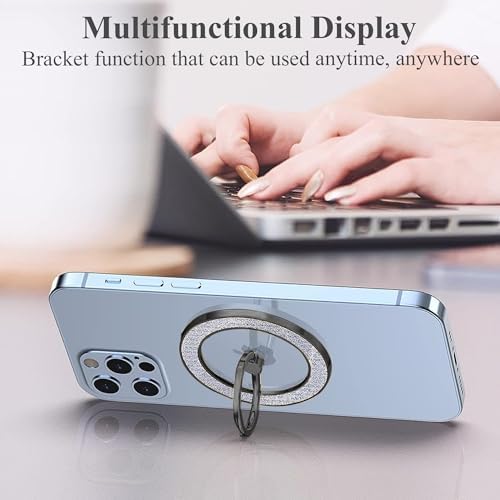 LIZIMANDU Mag Safe Magnetic Phone Holder – Rose Gold Finger Ring Stand for i Phone 15 Pro Max/Plus and Compatible Smartphones – Stylish Grip with 360-Degree Rotation, Effortless Installation, Wireless Charging Ready, Durable Accessory for Everyday Functionality and Fashion