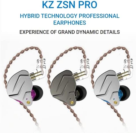 Elevate Your Audio Experience with KZ ZSN Pro X Wired Earbuds – Premium Hybrid IEMs Featuring 1 BA & 1 DD for Rich Bass and Crystal Clear Sound, Ergonomic Comfort for All-Day Wear, Detachable Cable for Personalization, Perfect for Musicians and Audiophiles, Stylish Gold Finish Enhancing Device Compatibility
