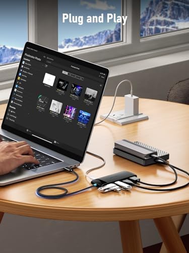 Revolutionize Your Device Connectivity with the 10 Gbps USB C Hub – High-Speed 4-Port USB3.2 Splitter for Effortless Data Transfer and Charging | Versatile Multiport Adapter Compatible with Mac Book Pro, Surface Pro, Dell, HP, i Pad & More | Flexible 1.97 ft Cable for Optimal Setup | Essential Laptop Accessory for Streamlined Workflow and Enhanced Efficiency