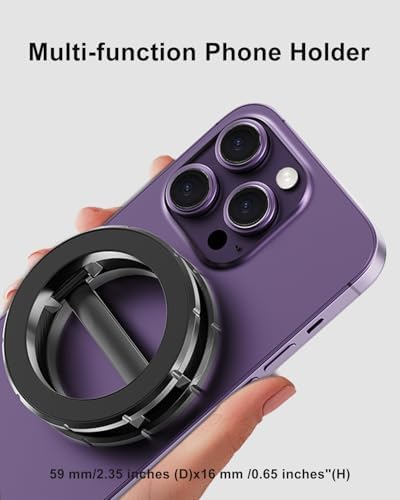 Magnetic Phone Stand, Compatible with MagSafe Phone Stand Holder for Desk, Multi-Functional Foldable, Double-Sided Magnetic Cell Phone Stand, for iPhone 16 15 14 13 12 Magsafe Case – Enhanced Compatibility and Speed