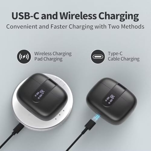 TAGRY Wireless Earbuds – Premium Bluetooth Sports Headphones with 60-Hour Battery Life, IPX7 Waterproof Protection, Ergonomic Comfort Fit, and Superior Sound Quality for Active Lifestyles and Everyday Use