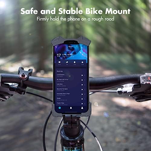 Universal Adjustable Golf Cart and Bike Phone Holder – Secure Smartphone Mount for i Phone 14, 13, 12, 11 Pro Max & Samsung Galaxy S21, S10, S9 – Versatile 360° Rotation for Optimal Viewing – Compatible with 4.7-6.8” Devices – Durable, Weather-Resistant, Hands-Free Access for Golfing and Cycling Adventures