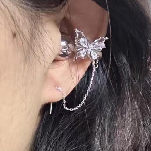 Elevate Your Earbuds with a Chic Silver Rhinestone Bow Clip-On Accessory – Customizable DIY Earbud Decor for Fashion-Forward Audio Enthusiasts – Perfect for Daily Use & Special Events