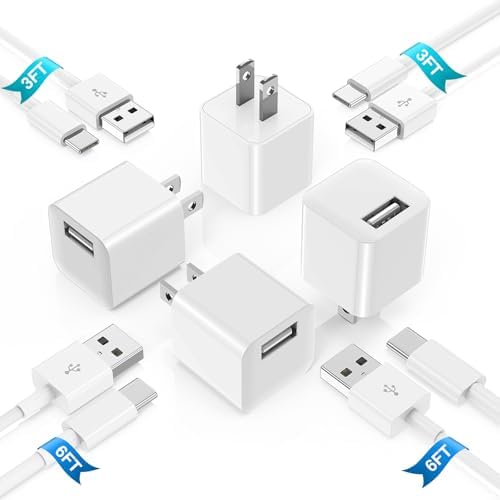Ultimate 4-Pack i Phone 16 & 15 USB Charger Block with MFi Certified 6 FT USB A to USB C Cables – Multi-Device Charging Solution for i Phone 16 Pro Max Plus, i Pad, and Samsung – Fast Charging with Enhanced Compatibility for Apple Carplay and More!