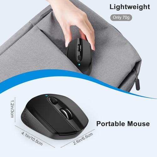 Elevate Your Productivity with the Race GT USB C Wireless Mouse – Ergonomic Design, 2.4 GHz Connectivity, and 6 Customizable Buttons for Mac & PC Users – Precision at Your Fingertips with Adjustable DPI Settings for Seamless Work and Play
