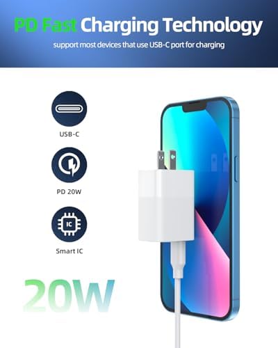 High-Speed 20 W Type-C AC Adapter for Samsung Galaxy Tab A9+ – 6 FT Power Cord with Enhanced Safety Features and Universal Compatibility – 30-Day No-Hassle Replacement Guarantee