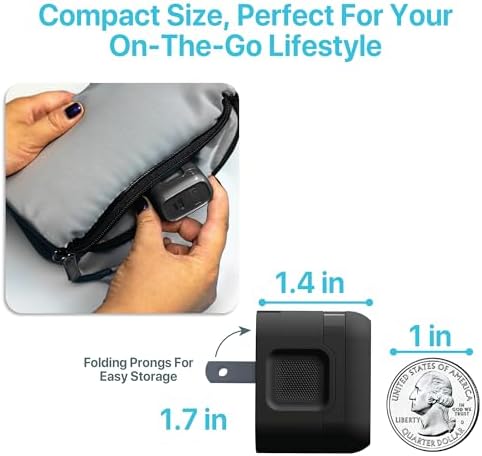 BLACK+DECKER Ga N PD 20 W USB-C Wall Charger – High-Efficiency Fast Charging Block for i Phone 16/15 & Universal USB-C Devices – Perfect for Home, Office, and On-the-Go with Advanced Safety Mechanisms