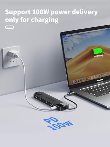 Lemorele 10-in-1 USB C Hub Adapter for Mac Book Pro & Air – Ultimate Multiport Solution with 4 K HDMI, Gigabit Ethernet, 100 W Power Delivery & Fast USB 3.0 Transfer – Perfect for Windows, i Pad & More – Unmatched Connectivity & Speed for Professionals