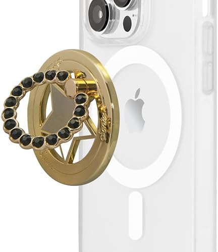 Elevate Your i Phone Experience with the Sonix Magnetic Phone Grip – Stylish Rhinestone Ring Holder for i Phone 12, 13, 14, 15 Series – Effortless 360° Rotation and Secure Mag Safe Compatibility – Sleek Silver/Clear Design for Ultimate Functionality and Fashion