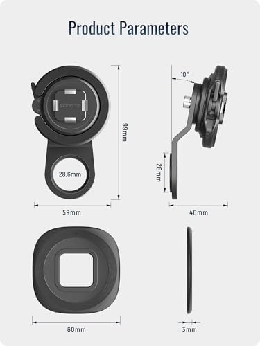 sincetop Quad Series Phone Holder for Bikes & Motorcycles – Premium Aluminum Handlebar Mount with Quick Lock Mechanism – Universal Fit for Mountain, Road, E-Bikes & Scooters – Securely Accommodates All Phone Sizes for Seamless Navigation and Hands-Free Experience