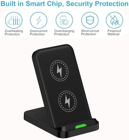 Elevate Your Charging Experience with the 15 W Wireless Charger Stand for Motorola Devices – Fast Charging Dock for Razr Ultra, Razr+, Edge, G Power, G Stylus 5 G & More – Ergonomic Design for Seamless Viewing & Optimal Performance – Intelligent Safety Features for Ultimate Reliability – Stylish & Compact for Any Workspace