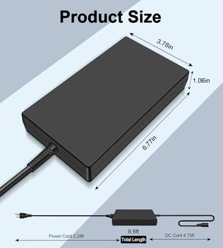 Ultra-Fast 180 W MSI Laptop Charger – Essential Power Adapter for GF, GS, GE & GL Series – Compact Design for On-the-Go Gaming – Enhanced Compatibility & Safety Features for Uninterrupted Performance