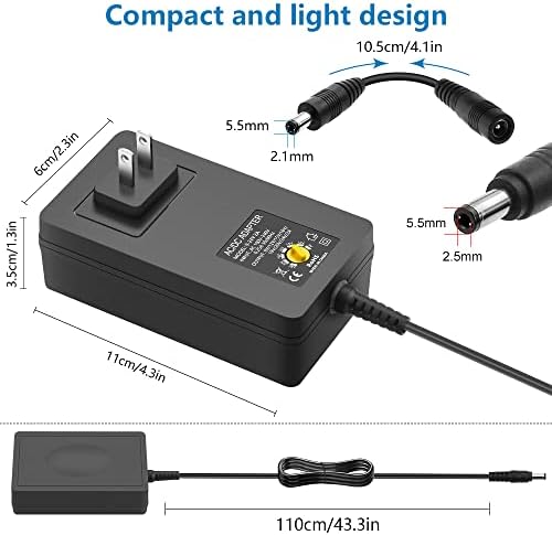 Versatile 30 W SHNITPWR Adjustable AC/DC Power Adapter with USB Output – Multi-Tip Power Supply for Universal Device Compatibility, Featuring 14 Interchangeable Tips and 3 V-12 V Voltage Range for Efficient Charging and Enhanced Device Longevity