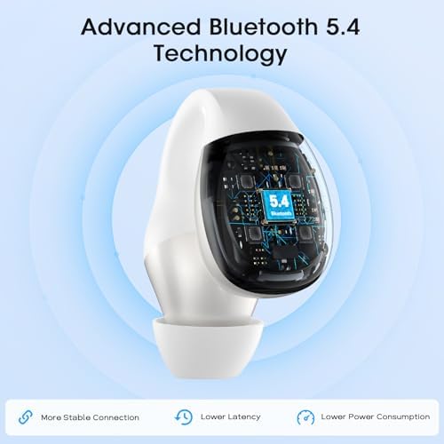 Discover Ultimate Audio Freedom with YUMONDEAR Open Ear Wireless Earbuds – Featuring Advanced Bluetooth 5.4, 44-Hour Playtime, and IP54 Waterproof Rating for Active Lifestyles – Perfect for Runners and Fitness Enthusiasts (White) – Lightweight Comfort for Extended Use, Ensuring Ambient Awareness During Workouts – Integrated Microphone for Crystal Clear Calls and Voice Commands – LED Charging Case for Effortless Battery Monitoring – Elevate Your Listening Experience with State-of-the-Art Technology and Superior Durability