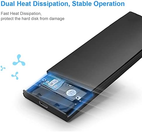 GODO RGB M.2 PCIe NVMe & SATA External SSD Enclosure – Ultra-Fast USB-C Adapter with Tool-Free Installation, 10 Gbps Transfer Speed, UASP & TRIM Support, Stylish RGB Lighting for Enhanced Portability and Performance