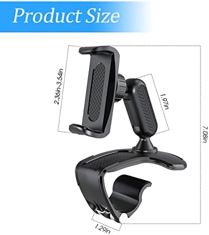 Revolutionize Your Driving Experience with the Ultimate 360-Degree Rotation Car Phone Holder – Ultra-Stable, Clip-On Dashboard and Rearview Mirror Mount for All Smartphones, Including i Phone and Samsung – Hands-Free Safety and Effortless Access to Navigation
