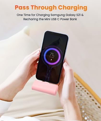 Ultra-Compact 5000 m Ah Power Bank with Built-in USB C Cable for i Phone 15 Pro Max – Reliable Portable Charger for i Phone 14/13, Samsung, Google, and More – Fast Charging Solution for On-the-Go Power Needs (Black)