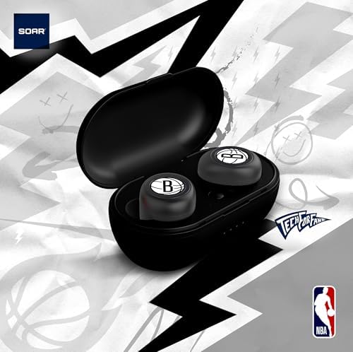 SOAR NBA True Wireless Earbuds V.2 – Elevate Your Audio Experience with State-of-the-Art Bluetooth 5.0, Exceptional Sound Quality, and Official NBA Branding for Ultimate Fan Engagement, Designed for Comfort and Hands-Free Convenience