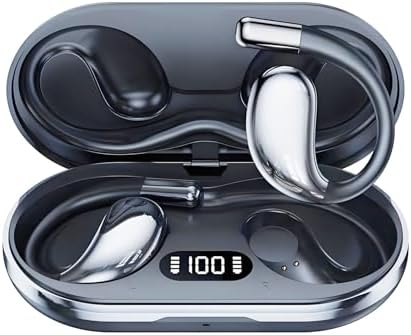 Experience Unmatched Comfort with sixco Open Ear Bluetooth Earbuds – Cutting-Edge 5.4 Wireless Technology, IP55 Water-Resistant for Active Lifestyles, Touch Controls for Effortless Use, and LED Charging Case for Ultimate Convenience – Perfect for Pain-Free Listening and Enhanced Awareness