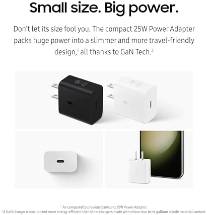 SAMSUNG 45 W Ultra-Fast Wall Charger with USB Type-C Cable – Efficient Power Adapter for Galaxy Devices & USB-C Gadgets, Sleek Black Design for On-the-Go Charging, Low Energy Consumption, Ideal for Busy Lifestyles, EP-T4511 XBEGUS