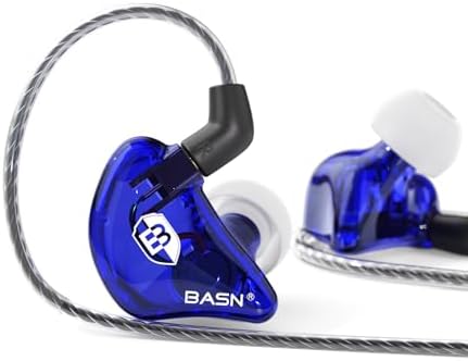 BASN Bsinger PRO Hybrid Dual Driver In-Ear Monitors with Detachable MMCX Cables – Premium Sound Isolating Earbuds for Musicians and Audio Professionals – Lightweight, Ergonomic Design for Extended Comfort and Versatile Device Compatibility – Enhanced Audio Clarity for Studio and Stage Performance