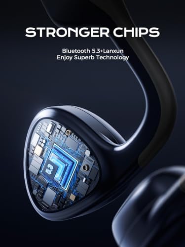 Innovative Open-Ear Bone Conduction Bluetooth 5.3 Earbuds – Ultimate Waterproof Headphones for Active Lifestyles with 12-Hour Playtime, Perfect for Running, Cycling, and Gym Use – Enhanced Compatibility and Comfort