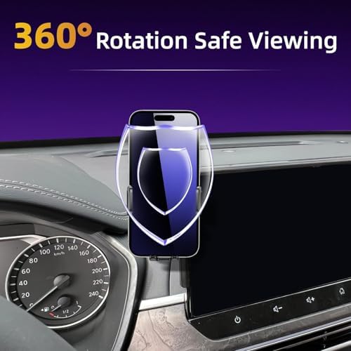 Revolutionary Adjustable Car Phone Holder for Nissan Armada (2021-2024) and Infiniti QX80 (2022-2024) – 360-Degree Cradle for 4-7 Inch Smartphones, Seamless Tool-Free Installation, Ultimate Driving Convenience – Essential Hands-Free Solution for Navigation and Connectivity