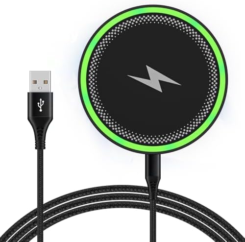 Samsung 15 W Fast Wireless Charger Pad – Ultimate Charging Station for Galaxy, i Phone, and Pixel Devices – Sleek Design with Enhanced Compatibility and Safety Features for Home and Office Use