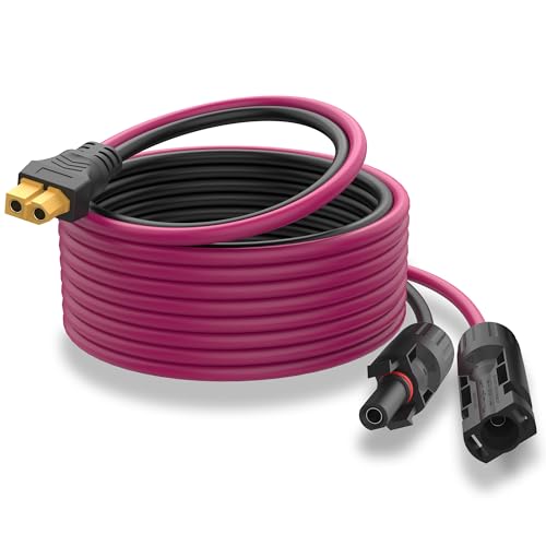 Solar to XT60 Extension Cable, 12AWG 10FT Solar Connector to XT60 Adapter Cable for Solar Panel to Portable Power Station Solar Generator Battery Pack(10FT/3M) – Enhanced Compatibility and Speed
