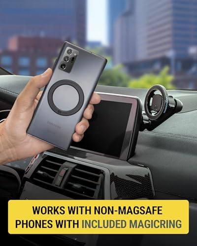 Scosche SMS1 ODVR-1 Magic Mount: 5-in-1 Mag Safe Magnetic Phone Holder for Hands-Free Driving – Versatile Car Vent, Dashboard & Floating Screen Mounts Compatible with i Phone 12-16, Secure Grip & 360-Degree Rotation for Optimal Viewing