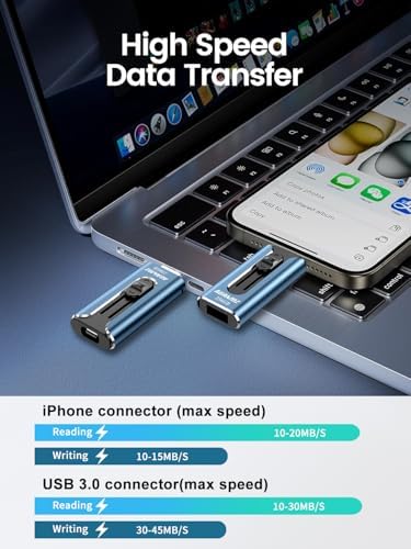 Light Purple 512 GB Flash Drive for i Phone, i Pad & Android – Effortless Photo & Video Backup, Plug & Play Storage Solution, High-Speed USB Memory Stick for Versatile Data Management, No App Required, Travel-Friendly Design