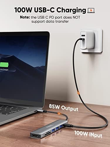 Unlock Ultimate Connectivity with the 7-in-1 USB C Hub 4 K 60 Hz | Cable Creation Multiport Adapter for Seamless 1 Gbps Ethernet, Stunning HDMI Display, Dual USB 3.0 Ports, 100 W PD Charging & SD/TF Card Support – Perfect for Mac Book Pro, i Pad Pro & Steam Deck Users!