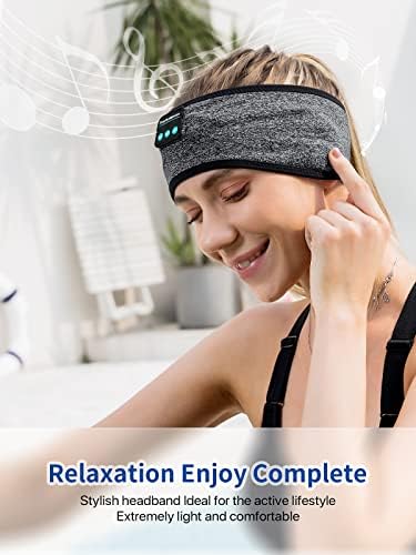 Adjustable Wireless Sports Headband with Integrated Speakers – Optimal Comfort for Active Lifestyles, Yoga, and Rest – Long-Lasting Battery Life & Broad Device Compatibility for Ultimate Freedom