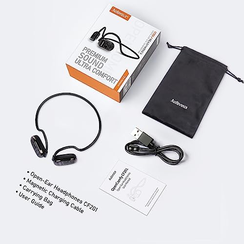 Revolutionize Your Workout with Open Comfy CF201 Bluetooth Headphones – Lightweight Open-Ear Design for Ultimate Ambient Awareness and Premium Sound – Perfect Wireless Earbuds for Running, Gym, and Outdoor Adventures – Sleek White Aesthetic for Style and Safety