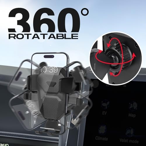 Hyundai Kona 2018-2023 Custom-Fit Car Phone Holder – Adjustable Hands-Free Mount for 10.25-Inch Screens, Ultra-Stable Smartphone Stand for All Models, Optimal Navigation Companion and Easy Installation