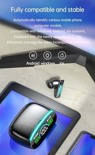 Revolutionary Waterproof True Wireless Earbuds – Bluetooth 5.3 In-Ear Headphones with Touch Control, Built-in Mic, and LED Power Display – Model 32 for Ultimate Connectivity and Sound Quality in Any Environment