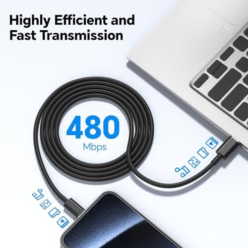 20 W Dual USB-C Fast Charger Block for i Phone 15/16 Series – Includes Two 10 FT USB-C Charging Cables, Perfect for Pro Max, Plus, Pro, i Pad Pro/Air – Compact, High-Speed Charging Solution (2 Pack, Black)