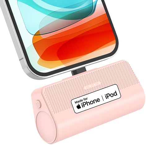 KKD 5000 m Ah Portable Charger for i Phone – MFi Certified Built-in Plug for Fast Charging on the Go, Compact Power Bank for i Phone 14/13/12/11/XR/X/SE/8/7/6/6 s/Pro Max/Plus & i Pad, Sleek Design for Ultimate Portability KKD 5000 m Ah Portable Charger for i Phone – MFi Certified Built-in Plug for Fast Charging on the Go, Compact Power Bank for i Phone 14/13/12/11/XR/X/SE/8/7/6/6 s/Pro Max/Plus & i Pad, Sleek Design for Ultimate Portability