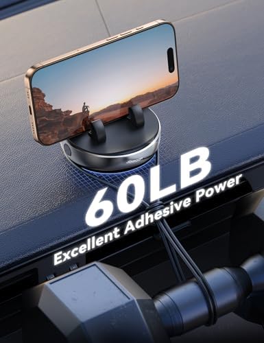 JOYROOM 360° Rotating Car Phone Holder – Anti-Slip Dashboard Mount for Seamless Smartphone & GPS Integration – Sun Glare Blocking for Clearer Navigation – Universally Compatible with Pop Grips & Mobile Devices – Superior Stability for a Safe Driving Experience