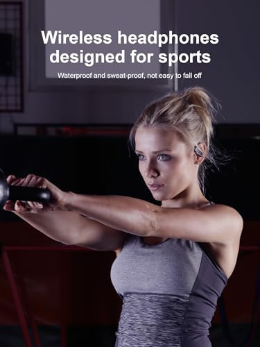 Advanced Bluetooth 5.4 Wireless Earbuds with 53 Hours Extended Playtime – Sports-Ready, Sweat-Resistant Headphones Featuring LED Battery Indicator, Built-In Microphone for Crystal Clear Communication and Gaming Performance – Ergonomic Over-Ear Design for Maximum Stability and Comfort